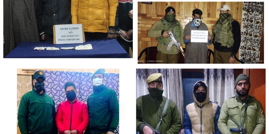 Police arrests 11 drug peddlers across Kashmir valley