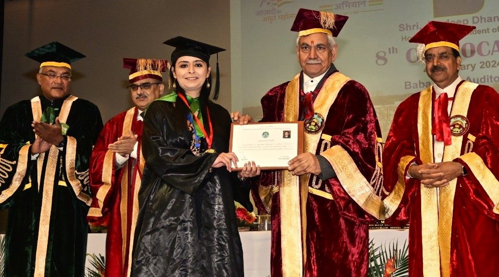 Lt Governor addresses the 8th Convocation Ceremony of SKUAST Jammu