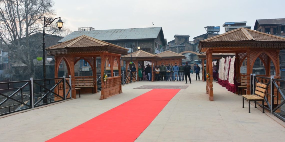 Lt Governor inaugurates revamped Old Habba Kadal Bridge on river Jhelum in Shehr-e-Khaas