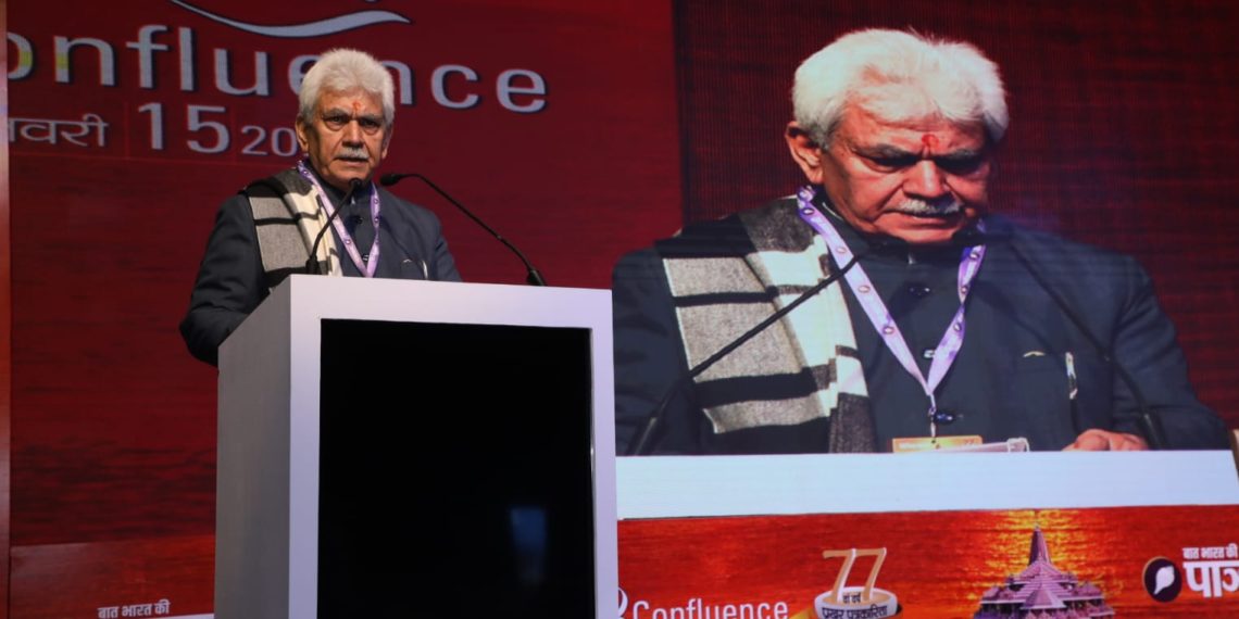 Lieutenant Governor Shri Manoj Sinha addressed the ‘Baat Bharat Ki’ Conclave- 2024, organised by Panchjanya at New Delhi, today.