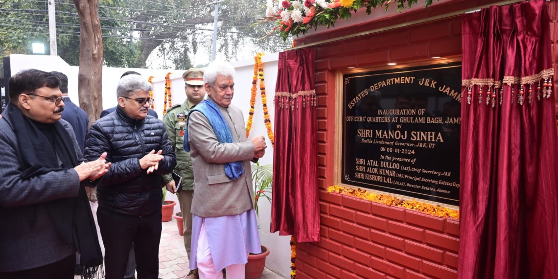 Lt Governor inaugurates Officers’ Quarters of Estates Department at Jammu