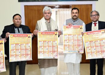 Lt Governor releases Kailakh Jyotish & Vedic Sansthan’s Tithi Patra Panchang 2024