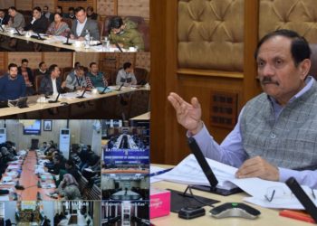 Advisor Bhatnagar reviews physical, financial progress of various schemes in SDD