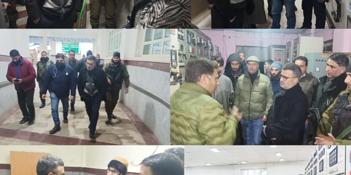 DC Bandipora conducts late-evening visit to District Hospital, Power Grid/ Receiving Stations