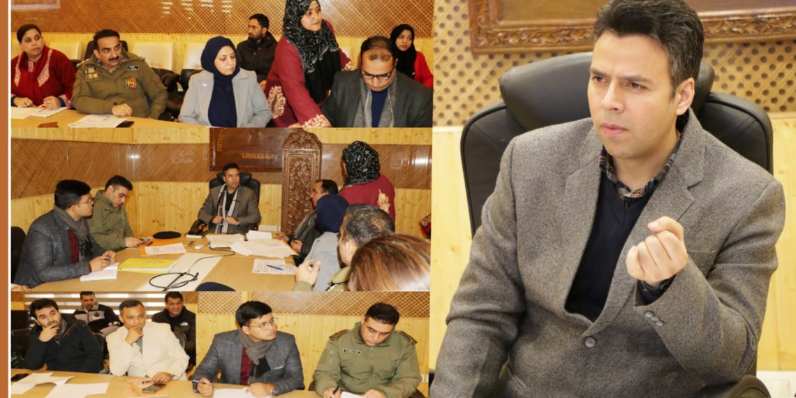 DM Srinagar chairs District Level Screening cum Coordination Committee (DLSCC) meeting