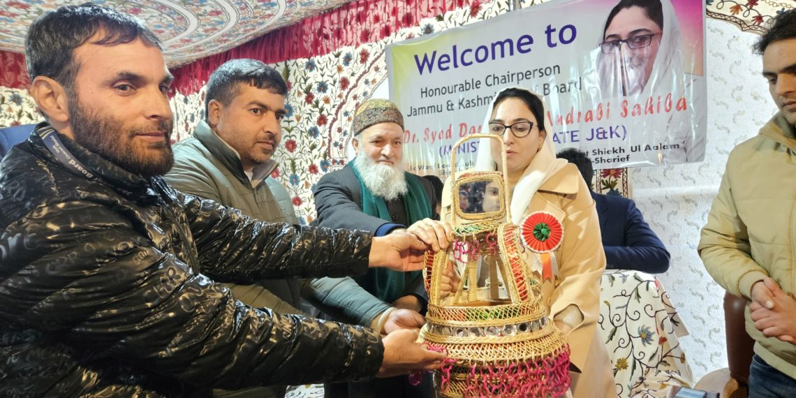 Dr  Andrabi inaugurated newly constructed Deodi & Utility Complex at Chrar-e-Sharief today