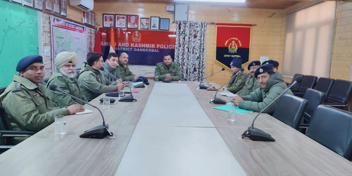 SSP Ganderbal chairs security review meeting with officers at DPO Ganderbal