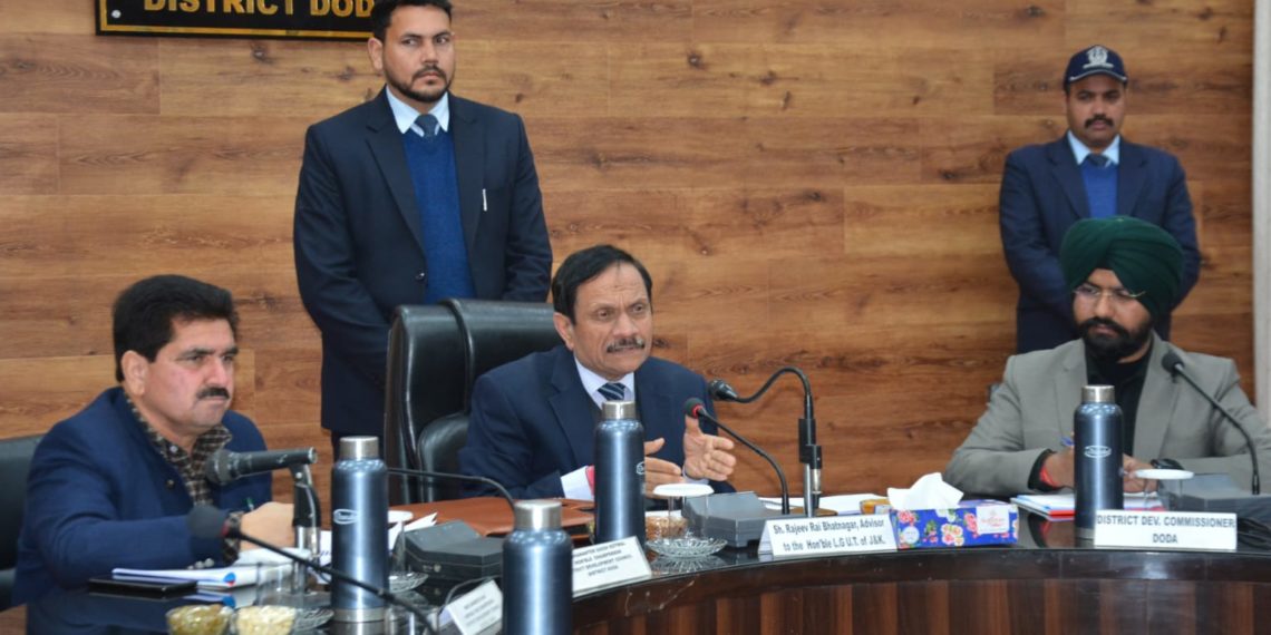 Advisor Bhatnagar visits Doda, reviews developmental scenario of district