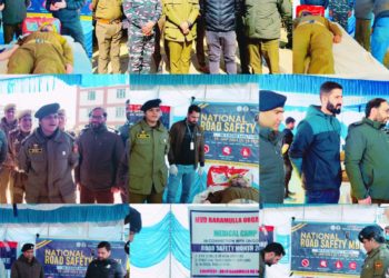 In line with Road safety Month Blood Donation Camp organised by MVD Department Baramulla in Collaboration with JK  Police, Health Department Sopore at DPL Sopore
