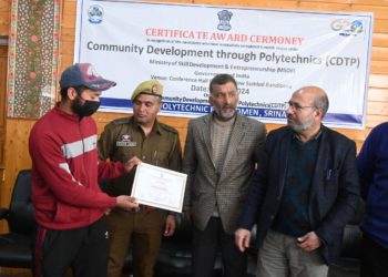 Govt. Polytechnic for Women Srinagar felicitated the candidates trained under CDTP Scheme