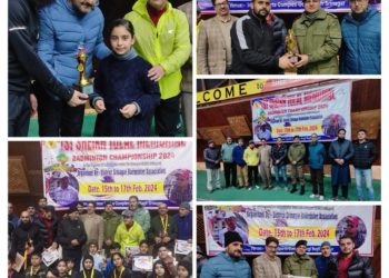 1st Sheikh tulal  (ex manager SKISC srinagar) memorial badminton championship was held at SKISC gogji bagh srinagar from 15th to 17th February 2024
