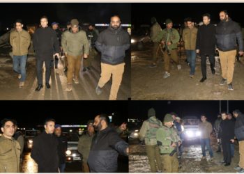 DC Srinagar conducts late night inspection of various ongoing construction sites