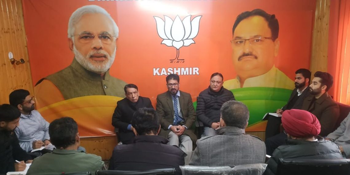 BJP Srinagar Parliamentary Core Body Meeting Held at Parliamentary Constituency Office in Srinagar