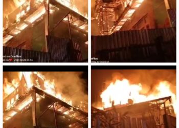 “Devastating Fire Strikes Moori Area of Nawagabra in Karnah, Leaving Two Homes in Ruins”