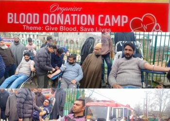 Al Eman Youth Foundation Organised Blood Donation Camp At Safapora, camp observed huge participation as 120 Donors Donated Blood In Camp