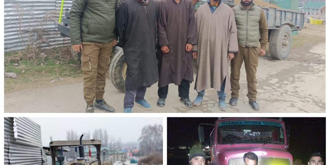 _Illegal extraction & transportation of minerals_ Police seizes 4 vehicles, arrests 4 drivers in Baramulla