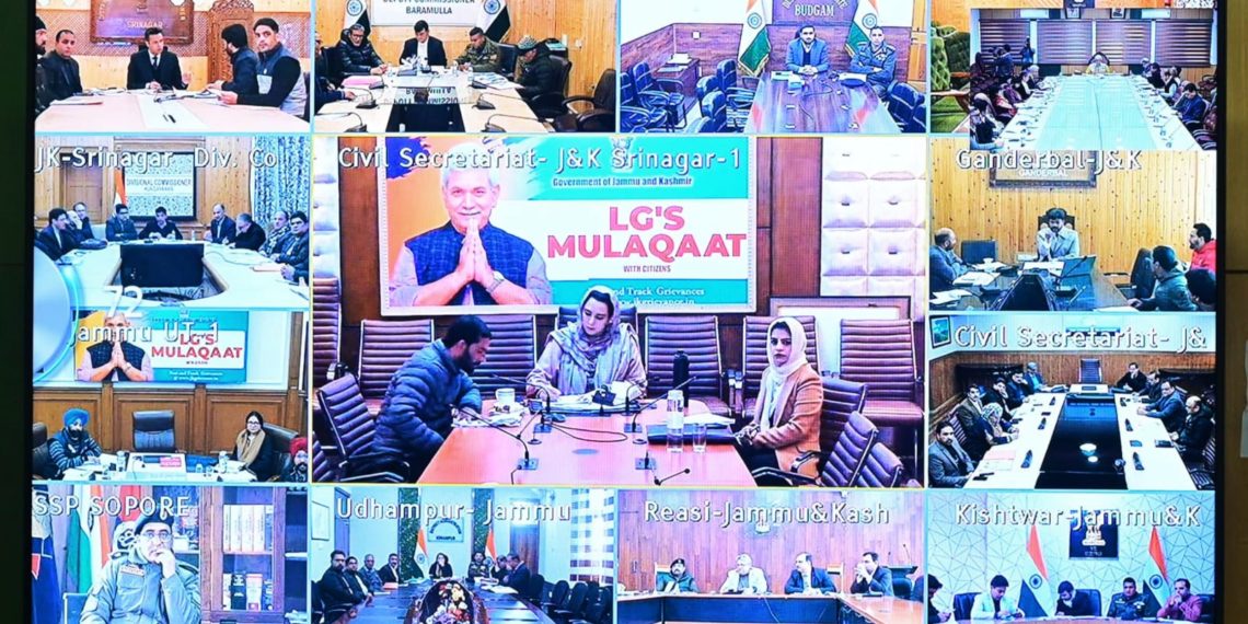 Lt Governor interacts with citizens during Live Public Grievance Hearing
