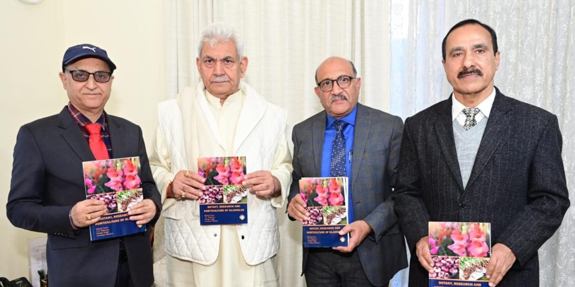 Lt Governor releases Dr. Manoj Nazir’s Book “Botany, Research & Horticulture of Gladiolus”