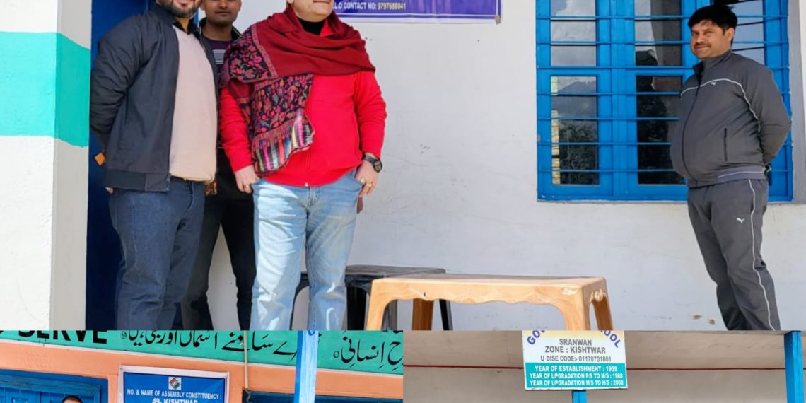 ADC Kishtwar inspects polling stations in Block Thakrie of Kishtwar district