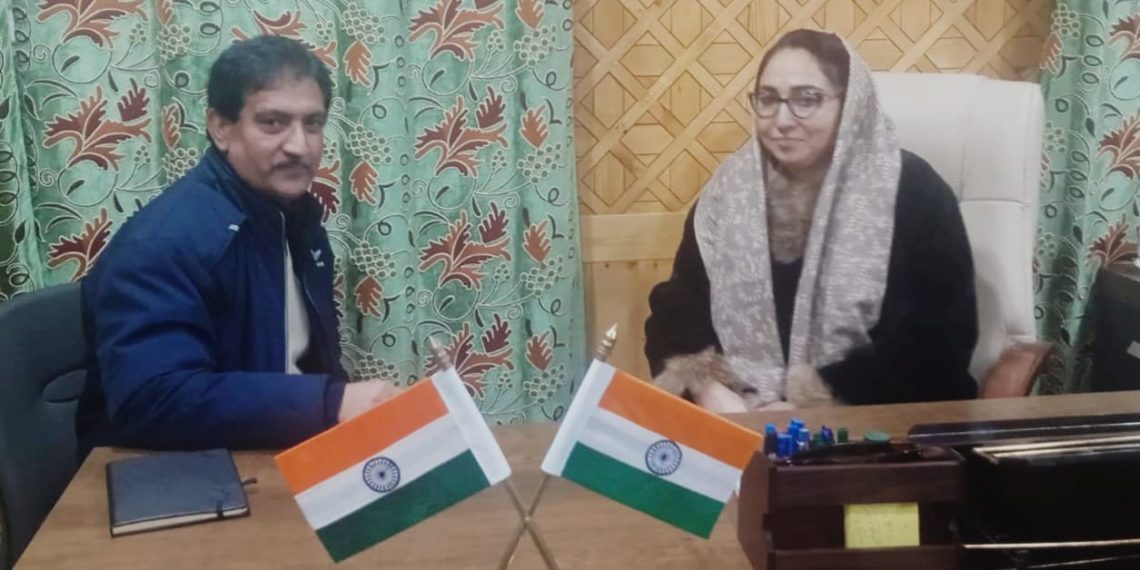 BJP District President Mohammad Amin Shah met Dr. Darakshan Andrabi, focused on renovation of Old Shrines in the District