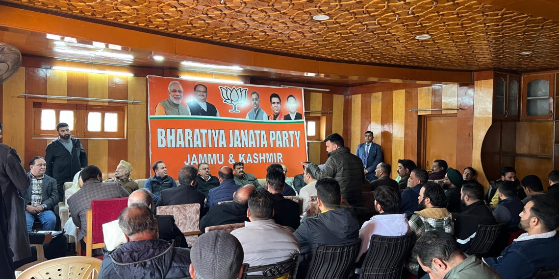 Tarun Chugh conducted a significant review meeting at Church Lane, Srinagar, ahead of the PM’s visit