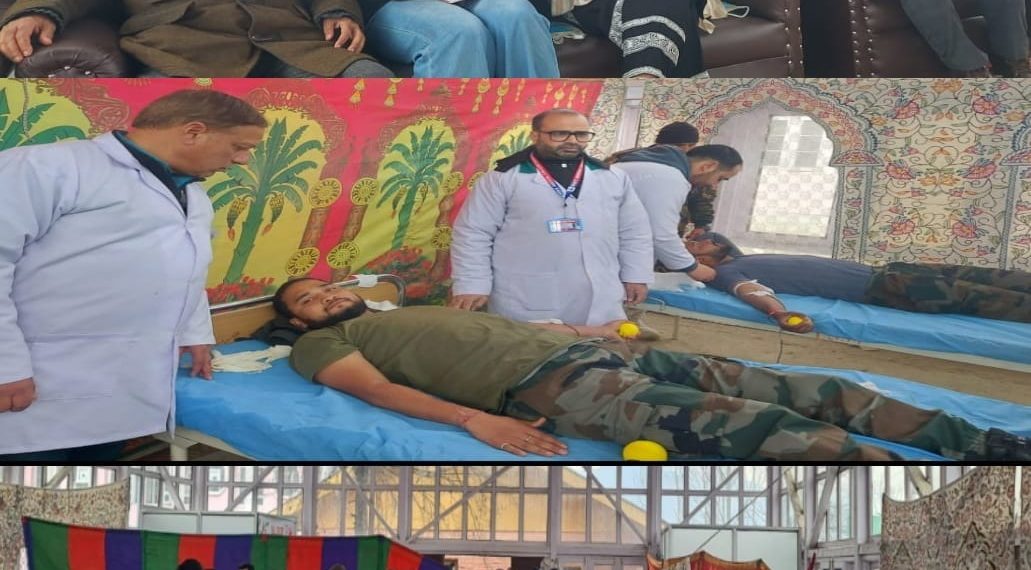 DRCS Kupwara organises blood donation camp at Handwara, Over 62 volunteers  donated blood