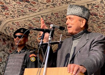 Chairman DPAP Ghulam Nabi Azad addressed a public meeting in Abhama, Rajpora Pulwama.