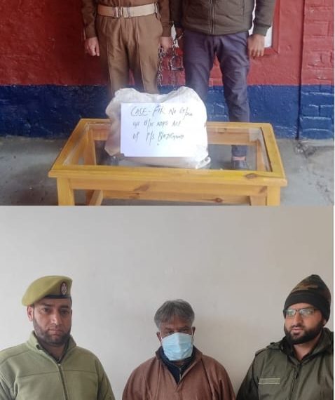 Police arrests 02 drug peddlers in Kulgam; Contraband substances recovered