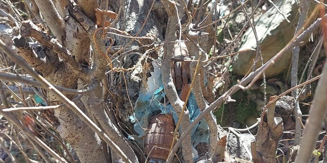 Two rusted grenades, bullets recovered in Rajouri