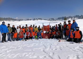 Kashmir University organised its first-ever inter-college skiing tournament in which atleast 15  colleges participated