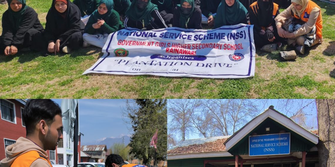 NSS Unit University of Kashmir Initiates Plantation Drive