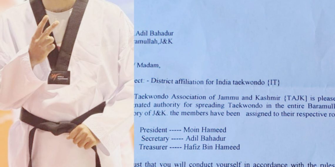 Sopore athlete appointed as Secretary for Taekwondo Association Kashmir