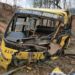 School Bus driver dies in Pampore road Mishap