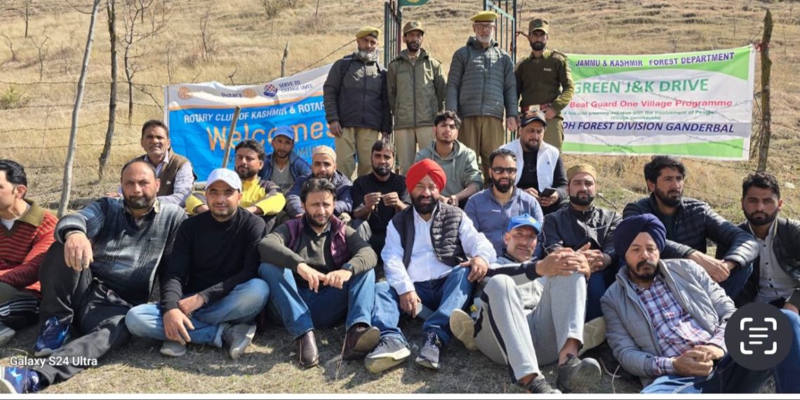 Rotary Club of Kashmir and Sindh Forest Division Join Forces for Mega Plantation Drive at Manasbal