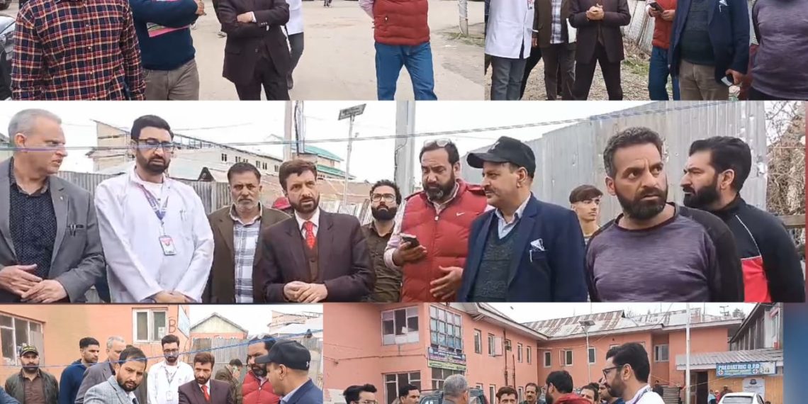 ADC Handwara reviews dismantling of old hospital buildings
