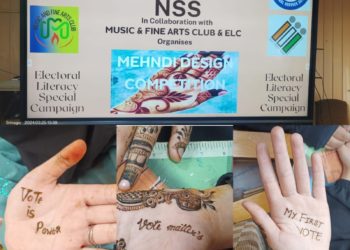 Women’s College M.A. Road hosts Henna Art Competition under SVEEP Programme