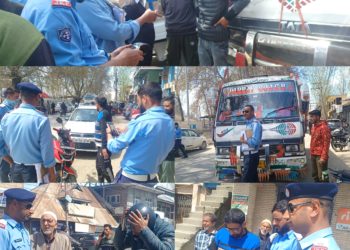 Rural Traffic Police held Drive Against Traffic violatiors In Sumbal Town