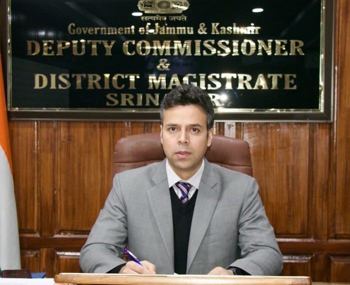 DM Srinagar greet people on Shab-e-Qadr