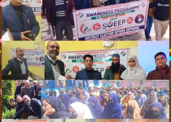 Voting Awareness programs under SVEEP held in different schools in Kupwara district
