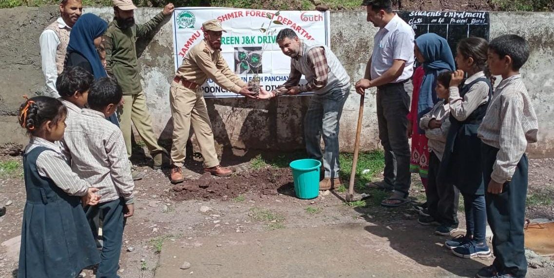 Green Jammu and Kashmir drive planted trees in GMS Seri Khawaja