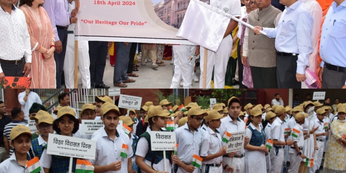 World Heritage Day  CS flags off heritage walk from SRS Library to Mubarak Mandi
