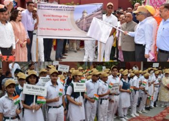 World Heritage Day  CS flags off heritage walk from SRS Library to Mubarak Mandi