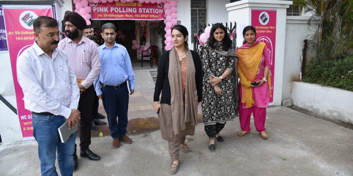 Lok Sabha Elections 2024  Pink, Blue & Red Polling booths established in Udhampur for women, Youth & PwD voters