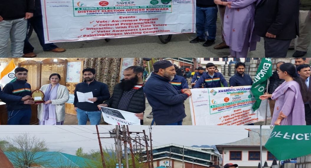 Lok Sabha Elections 2024   SVEEP: DEO Kupwara flags-off cycle race to raise voter awareness