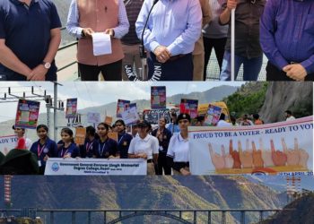 Lok Sabha Elections 2024   Distt Admin Reasi organises SVEEP event on World’s highest railway bridge