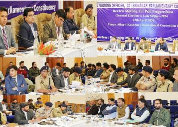 Lok Sabha Elections 2024   General/ Police/ Expenditure Observers for 02-Srinagar PC hold joint meeting with Officers at SKICC