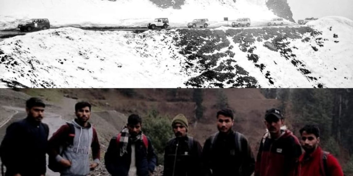 Heavy Snowfall Closes Sadhna Top Road; Stranded Travelers Await Assistance