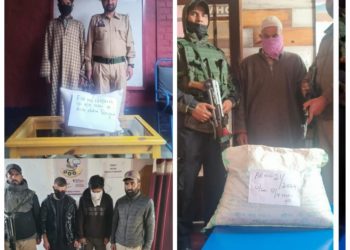 Police arrest 04 drug peddlers in Kulgam & Shopian; Contraband substances recovered