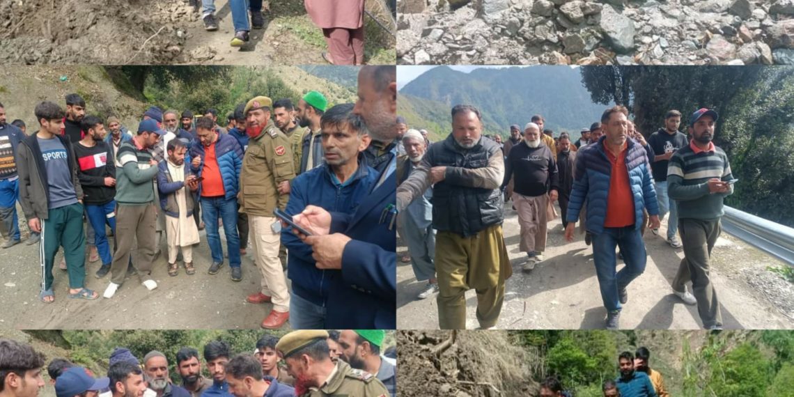 SDM Karnah Conducts Extensive Tour, Ensures Restoration Work Amidst Road Connectivity Challenges