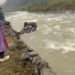 Scorpio has gone into the river at nunwan pahalgam Road